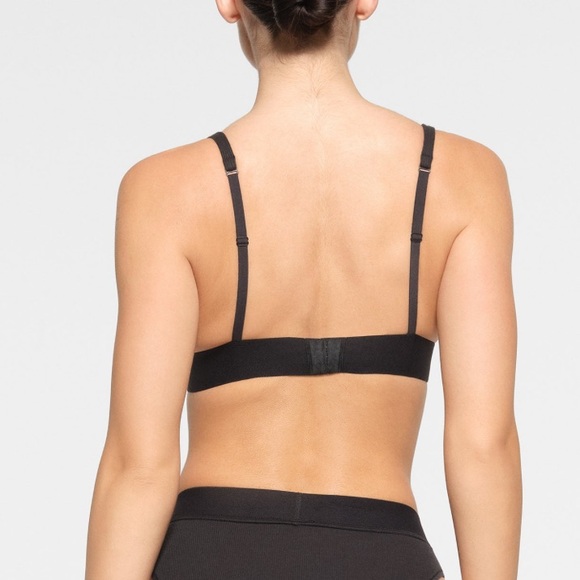 SKIMS COTTON RIB PLUNGE BRALETTE - Picture 2 of 11